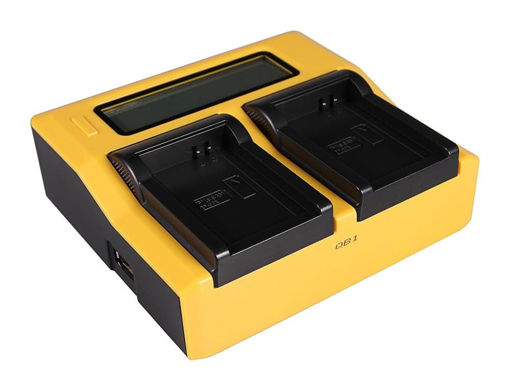 Carregador USB Dual LCD PATONA para baterias Samsung BP-90A HMX HMXE100P HMX-E100P HMXE10BP HMX-E10BP