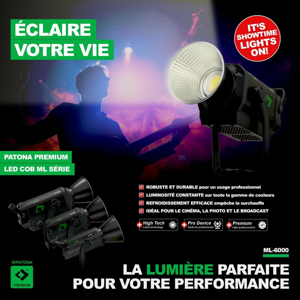 PATONA Premium LED Light ML-6000 Luz Fotográfica y de Video COB de 600W con Bolsa Incluida PATONA Premium LED Light ML-6000 Luz Fotográfica y de Video COB de 600W con Bolsa Incluida