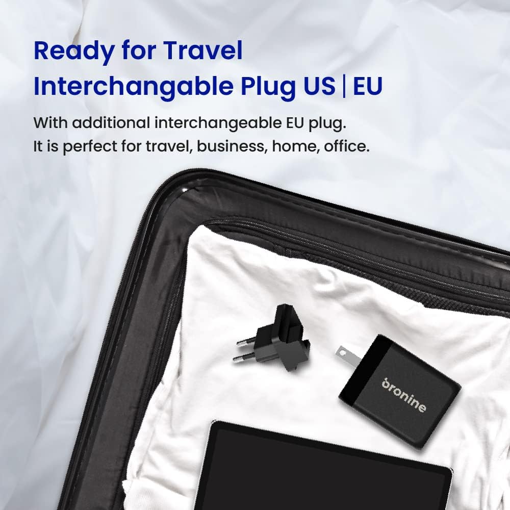 Ładowarka Bronine 1-portowa USB-C 65W PD GaN dla UE Ładowarka Bronine 1-portowa USB-C 65W PD GaN dla UE