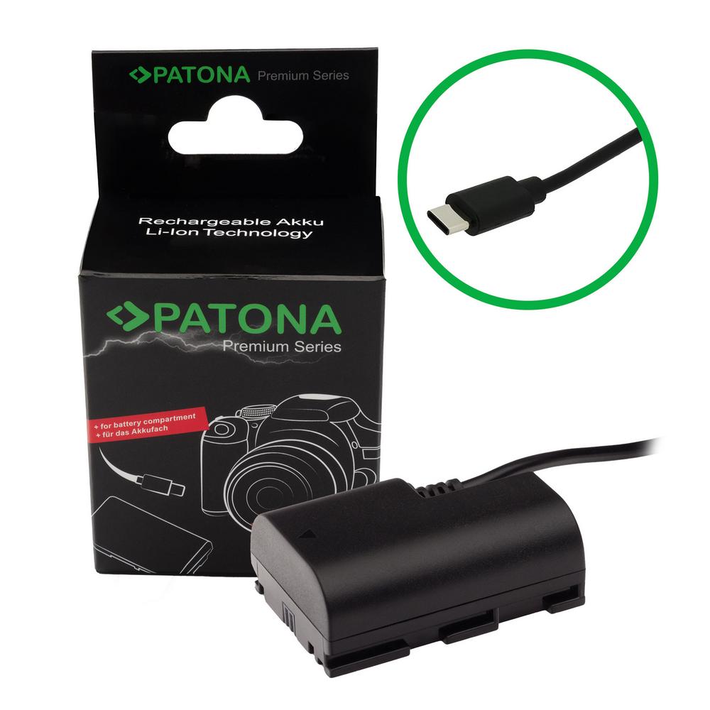 PATONA Premium Adattatore Batteria USB‑C Input per Canon LP‑E6 LP‑E6N LP‑E6NH XC10 EOS R EOS 80D 7D 70D 6D PATONA Premium Adattatore Batteria USB‑C Input per Canon LP‑E6 LP‑E6N LP‑E6NH XC10 EOS R EOS 80D 7D 70D 6D