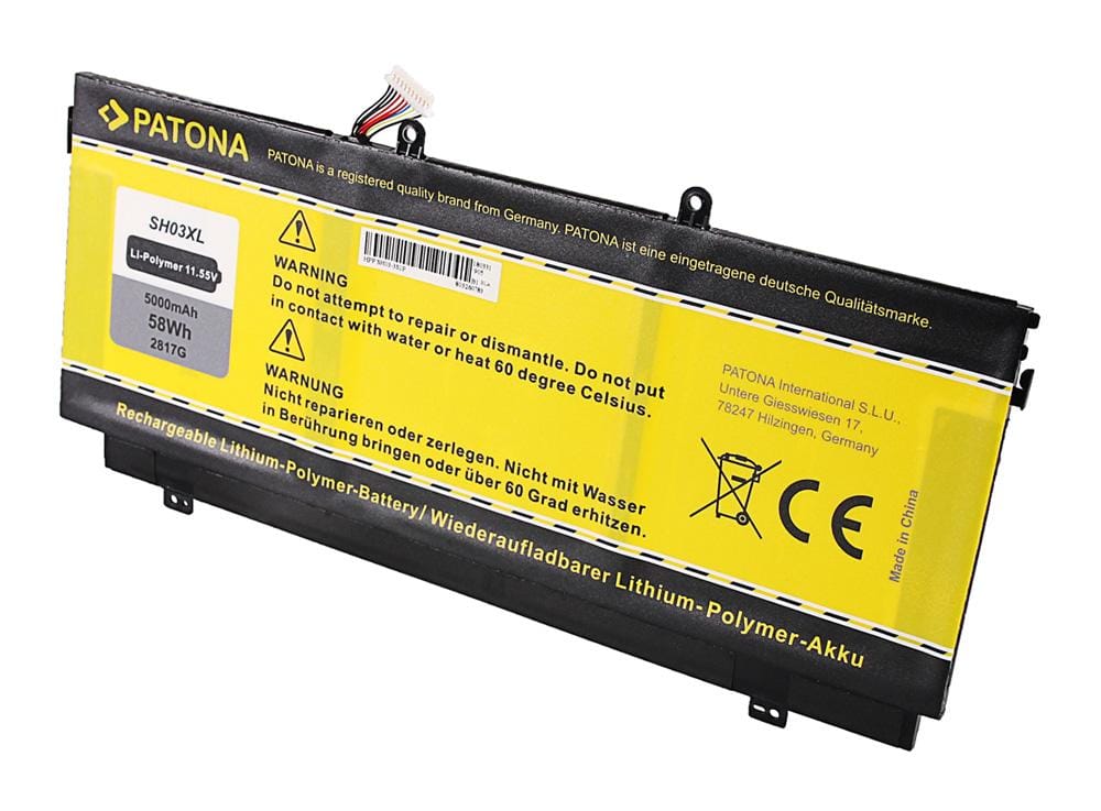 PATONA Batteria per HP Compaq Spectre X360 SH3 SH3XL HSTNN-LB7L 859026-421 859356-855 TPN-Q178 PATONA Batteria per HP Compaq Spectre X360 SH3 SH3XL HSTNN-LB7L 859026-421 859356-855 TPN-Q178