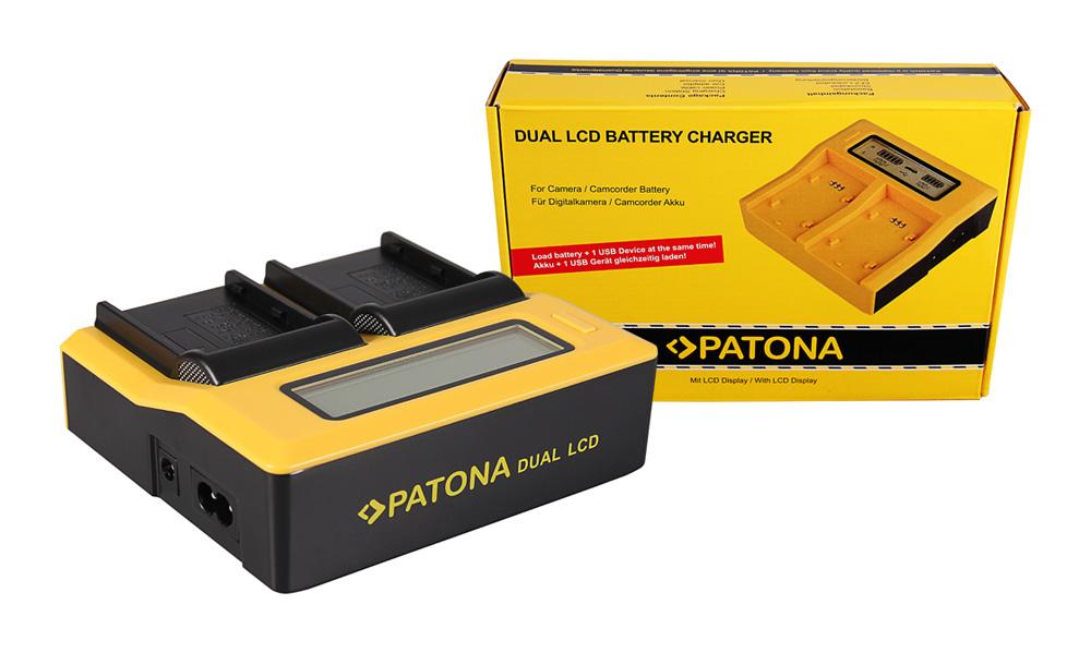 PATONA Carregador Dual LCD USB para Nikon EN-EL3 EN-EL3e FNP-150 BLM5