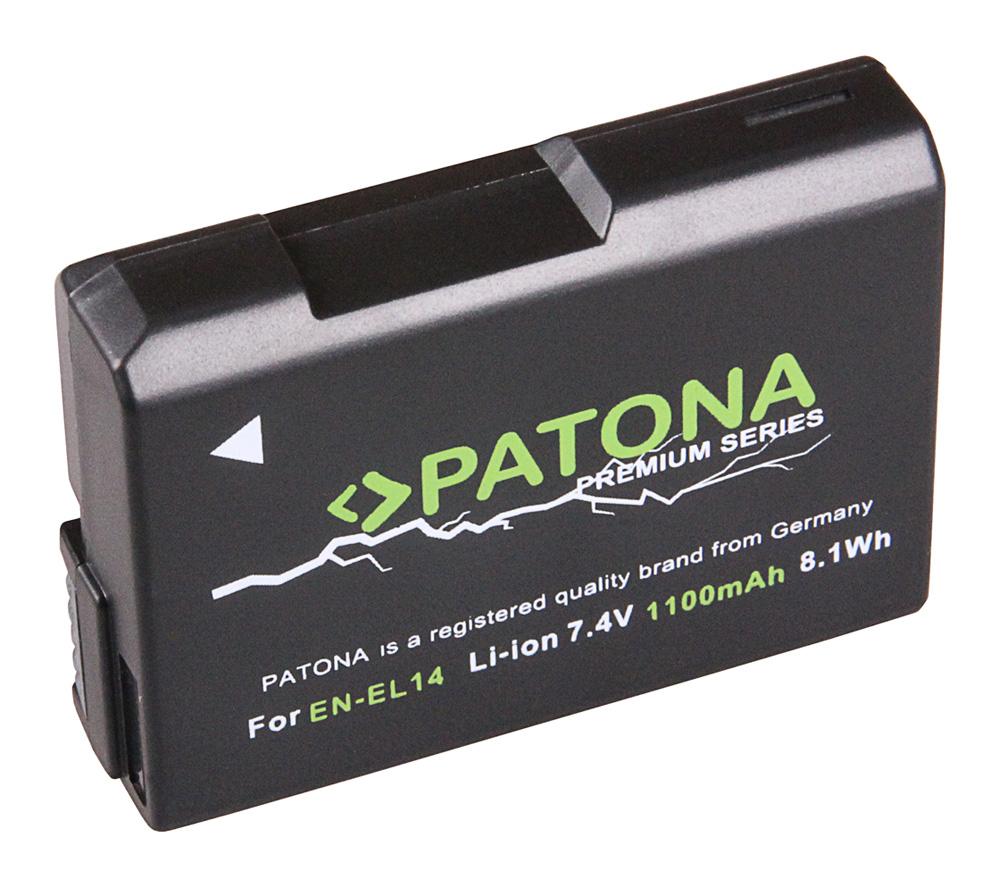 PATONA Bateria Premium para Nikon EN-EL14 Coolpix P7800 P7700 P7000 D5300