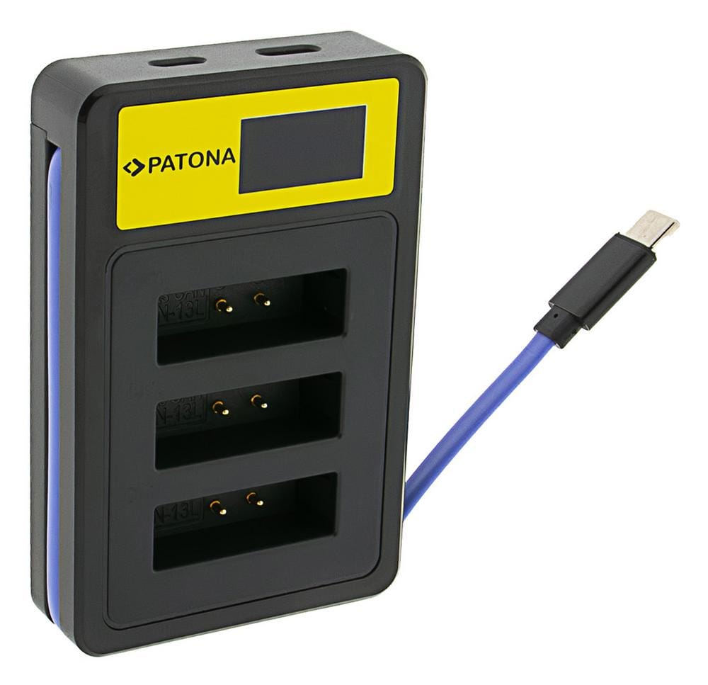 Caricatore USB Smart Triple LCD PATONA per Canon NB-13L PowerShot G5 X G5X G7 X G7 X Mark II G7X G9 X Caricatore USB Smart Triple LCD PATONA per Canon NB-13L PowerShot G5 X G5X G7 X G7 X Mark II G7X G9 X