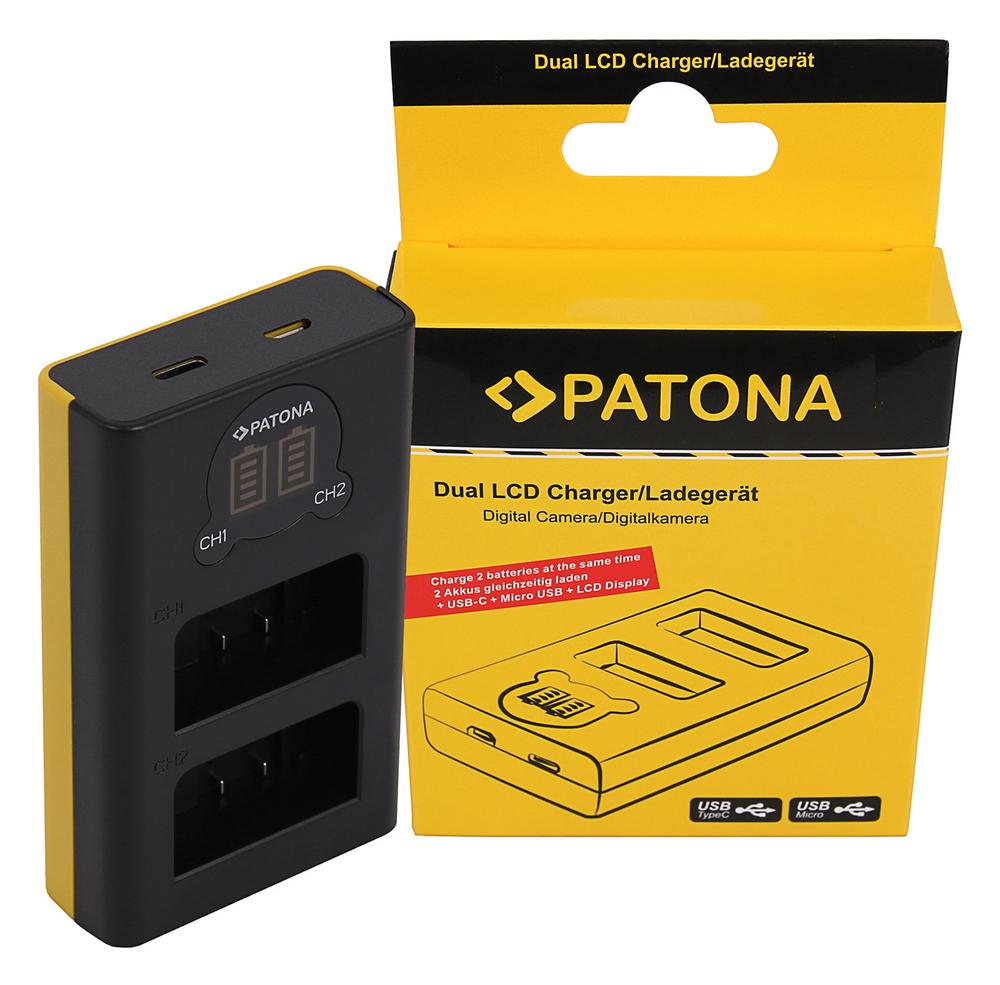 PATONA Ładowarka USB Dual LCD dla Nikon EN-EL25 Z30 Z50 Z fc PATONA Ładowarka USB Dual LCD dla Nikon EN-EL25 Z30 Z50 Z fc