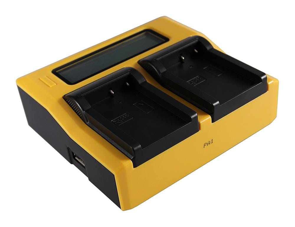 Chargeur USB Dual LCD PATONA pour Casio NP-90 Exilim EXH10 EX-H10