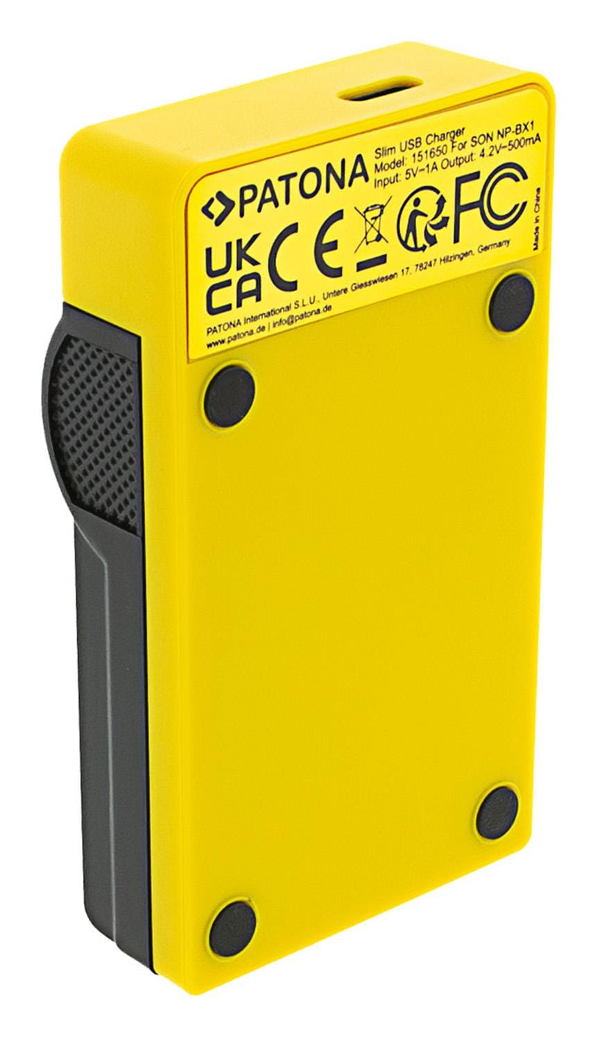 Chargeur USB Slim PATONA avec entrée USB‑C pour Sony NP‑BX1, BX, BX1, Cybershot DSC HX300, DSC HX50