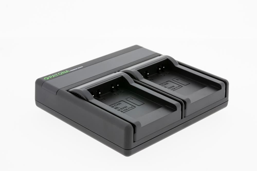 Carregador PATONA Premium Dual PD de alto desempenho para Canon SLB-10A com entrada/saída USB‑C Carregador PATONA Premium Dual PD de alto desempenho para Canon SLB-10A com entrada/saída USB‑C