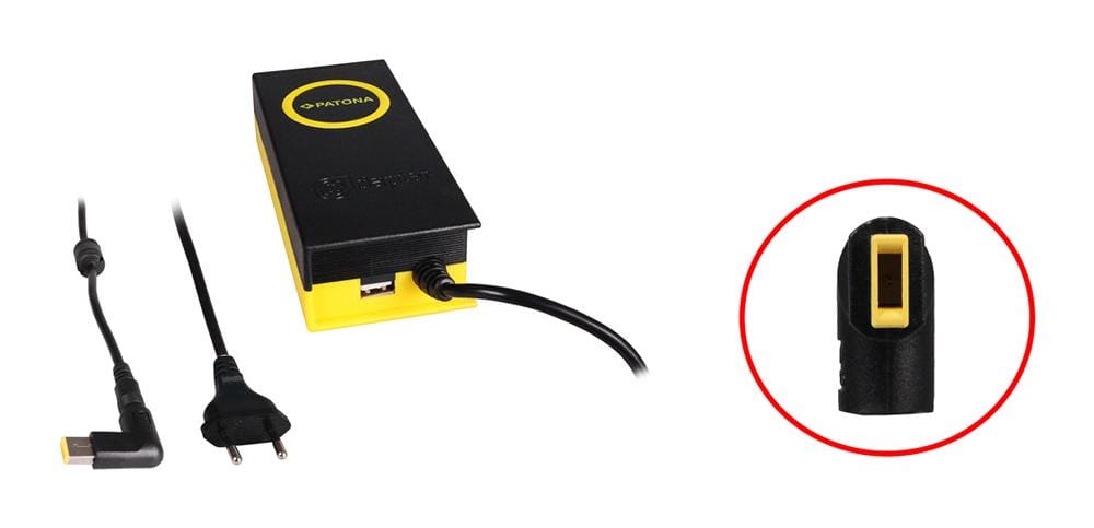 PATONA 90W Synchronous Power Adapter 11x4.5x12mm 20V with USB Output 2.1A