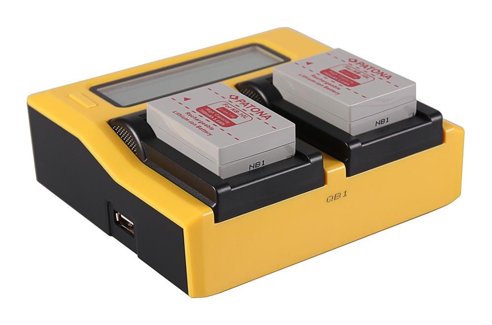 Caricatore Dual LCD USB PATONA per Canon NB10L NB-10L