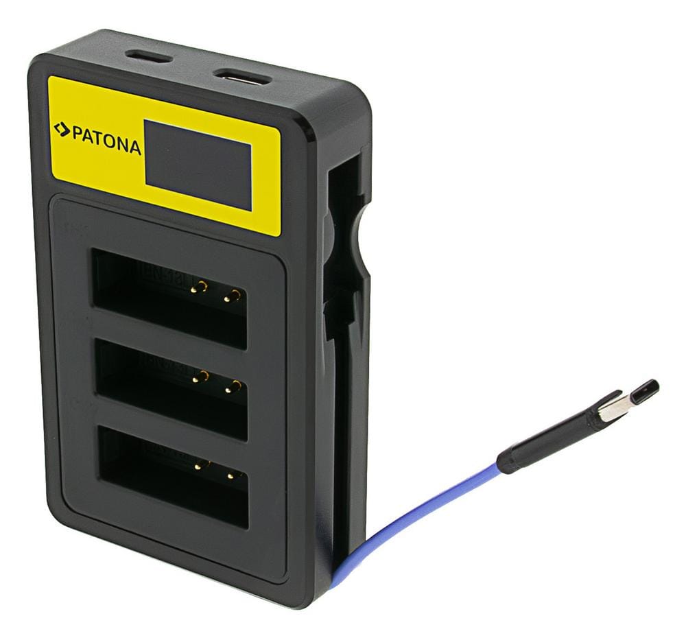 Caricatore USB Smart Triple LCD PATONA per Canon NB-13L PowerShot G5 X G5X G7 X G7 X Mark II G7X G9 X Caricatore USB Smart Triple LCD PATONA per Canon NB-13L PowerShot G5 X G5X G7 X G7 X Mark II G7X G9 X