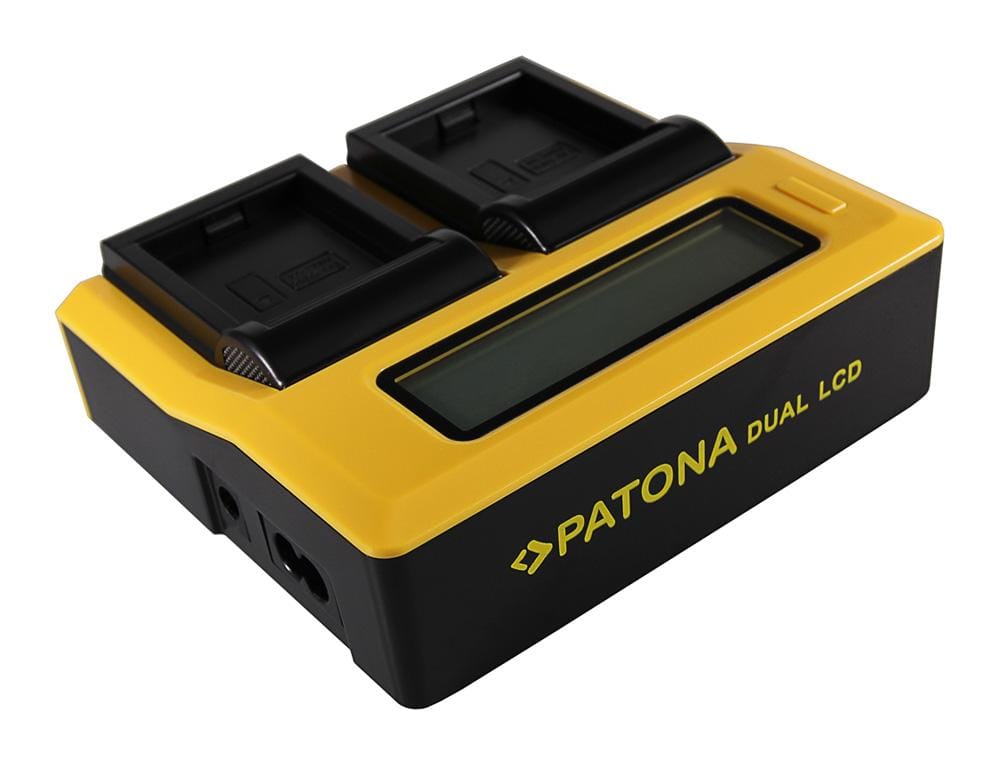 PATONA Carregador USB Duplo com LCD para GoPro AHDBT-001 HD Hero 1 2 HD Helmet Hero