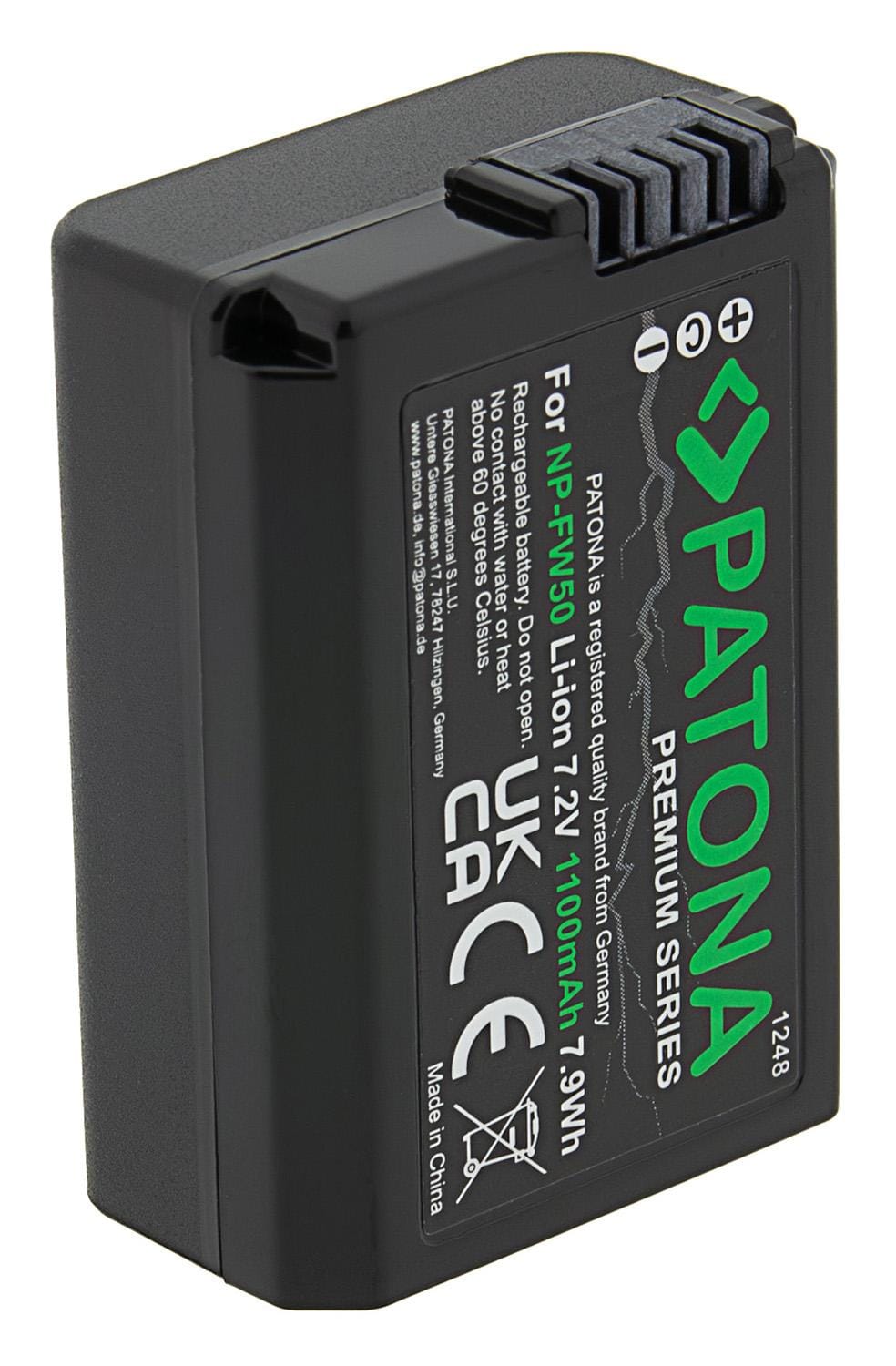 PATONA Bateria Premium para Sony NP-FW50 NEX.3 NEX.3C NEX.5 NEX.5A RX1R III DSC-RX1RM3 PATONA Bateria Premium para Sony NP-FW50 NEX.3 NEX.3C NEX.5 NEX.5A RX1R III DSC-RX1RM3