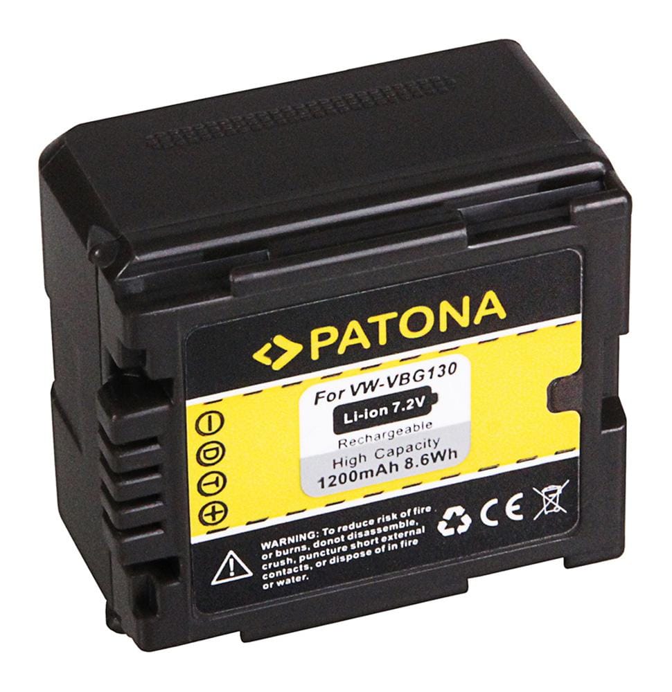 PATONA batteria per Panasonic VW-VBG130 compatibile con VW-VBG070 e VW-VBG260