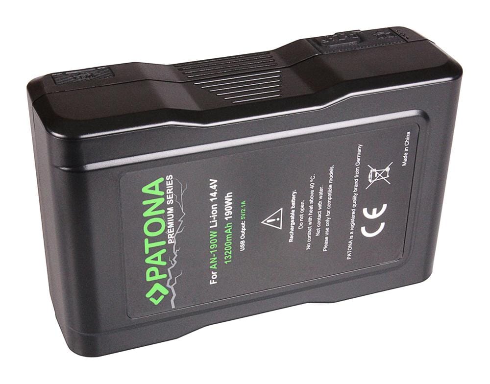 PATONA Premium Battery for Anton Bauer AN-190W Gold Mount ARRI Alexa Blackmagic URSA D‑Tap USB Output PATONA Premium Battery for Anton Bauer AN-190W Gold Mount ARRI Alexa Blackmagic URSA D‑Tap USB Output
