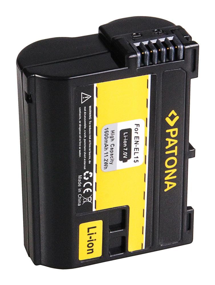 PATONA batteria per Nikon EN-EL15 V1 D7000 D800 100% DECODIFICATA