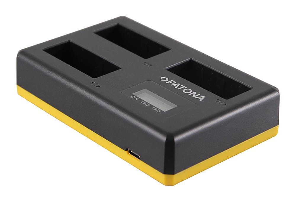 PATONA Caricatore USB Triplo per Canon LP-E8 EOS-450D EOS-550 EOS Rebel T2i con Cavo USB Type C