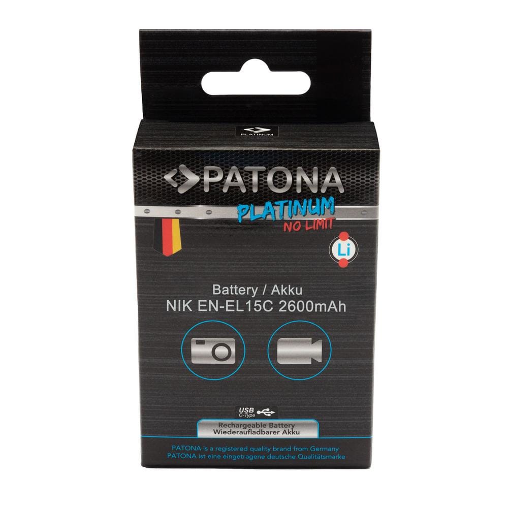 PATONA Platinum batería con entrada USB‑C para Nikon Z5 Z6 Z6II Z6III Z7 Z8 ZF D500 D800 D850 D7000 D7100 D PATONA Platinum batería con entrada USB‑C para Nikon Z5 Z6 Z6II Z6III Z7 Z8 ZF D500 D800 D850 D7000 D7100 D