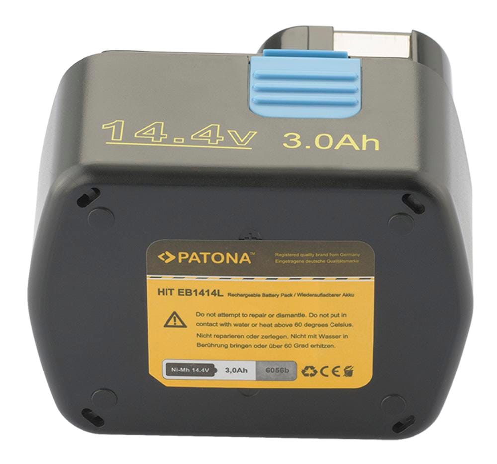 PATONA Batterie pour Hitachi 14,4 V 3000 mAh Ni‑MH EB1412S EB1414 EB1414L EB1414S