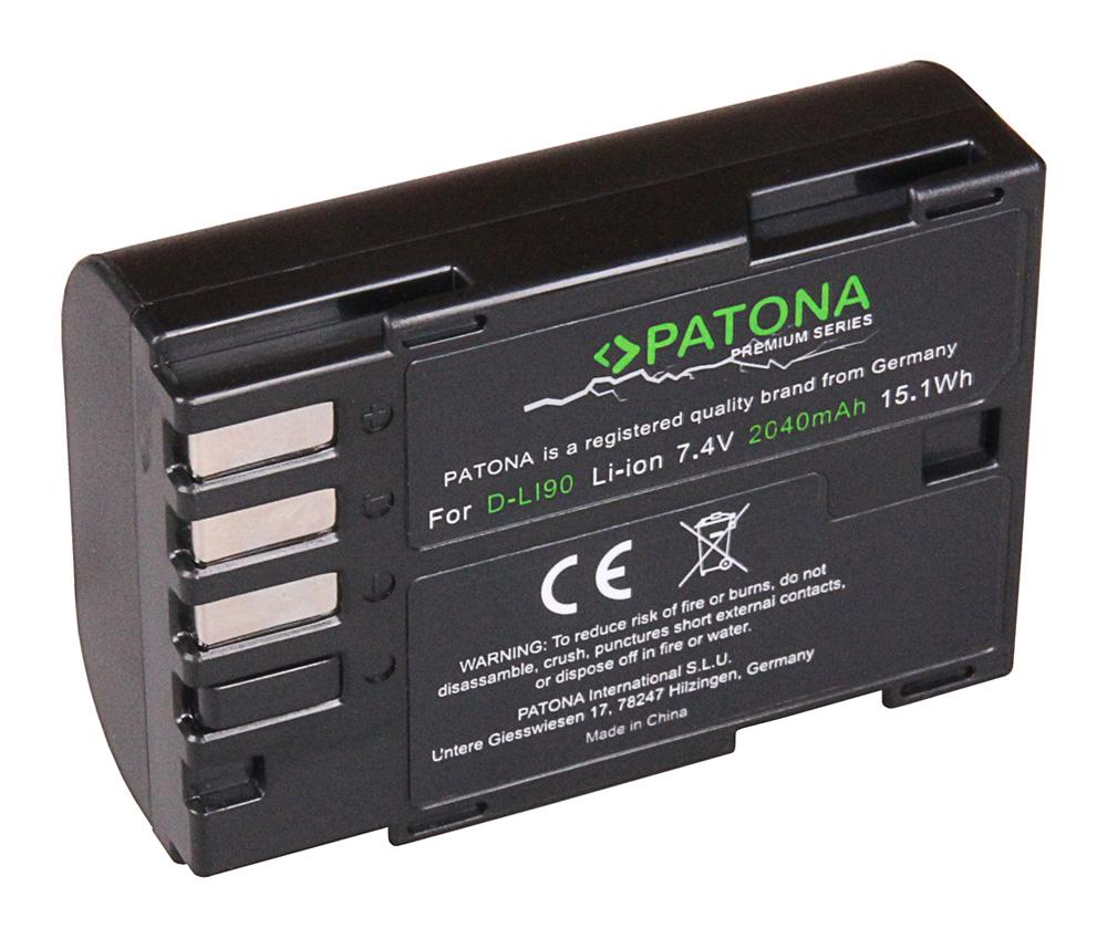 PATONA Bateria Premium para Pentax D‑Li90 K01 K5 II IIs K645D K7