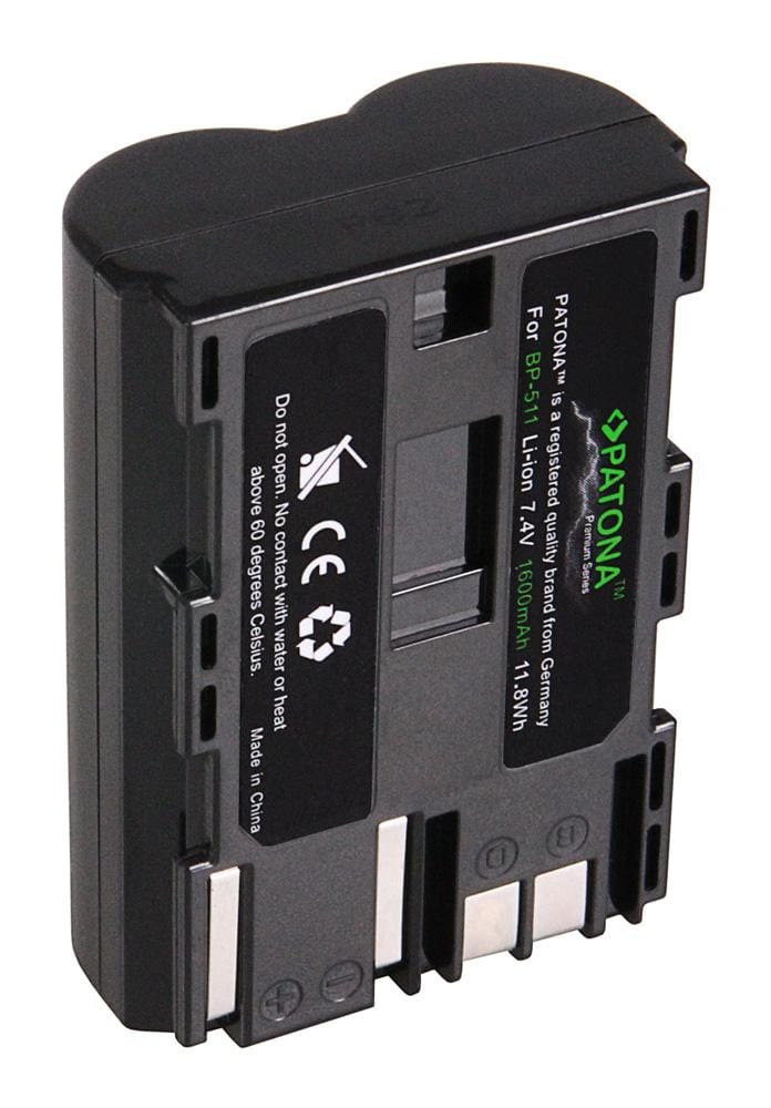 PATONA Batería Premium para Canon BP-511 5D 40D 10D D60 PowerShot G1 G2 G6