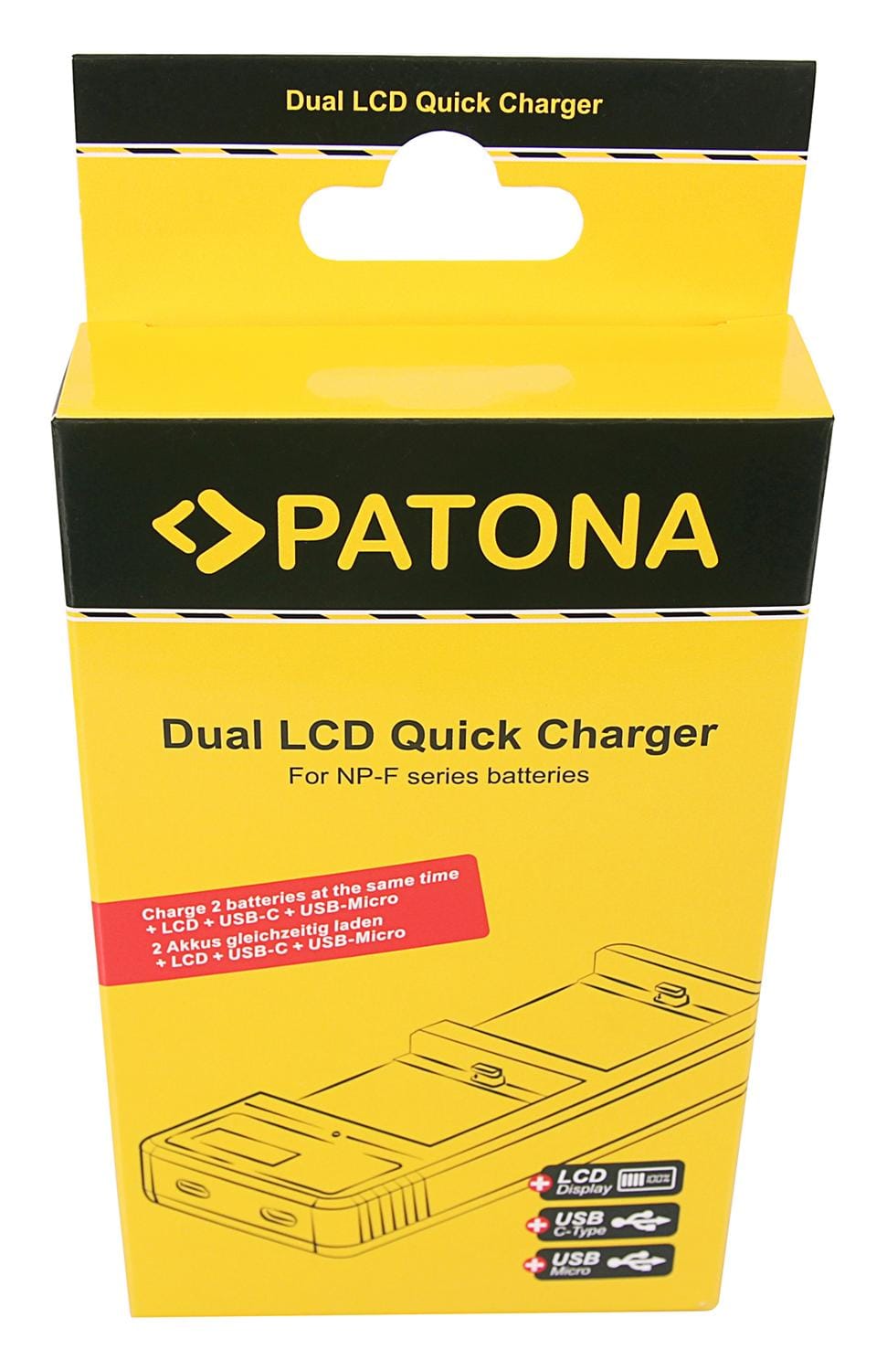 PATONA Dual LCD USB Ładowarka dla Sony F550 F750 F970 FM50 FM500H PATONA Dual LCD USB Ładowarka dla Sony F550 F750 F970 FM50 FM500H
