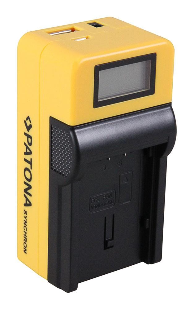 PATONA Caricatore USB sincronizzato per Panasonic VBN130 VBN130E con display LCD PATONA Caricatore USB sincronizzato per Panasonic VBN130 VBN130E con display LCD