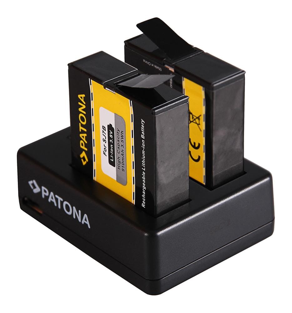 PATONA Carregador Rápido Dual para SJCAM SJ7 Star com Cabo Micro-USB PATONA Carregador Rápido Dual para SJCAM SJ7 Star com Cabo Micro-USB
