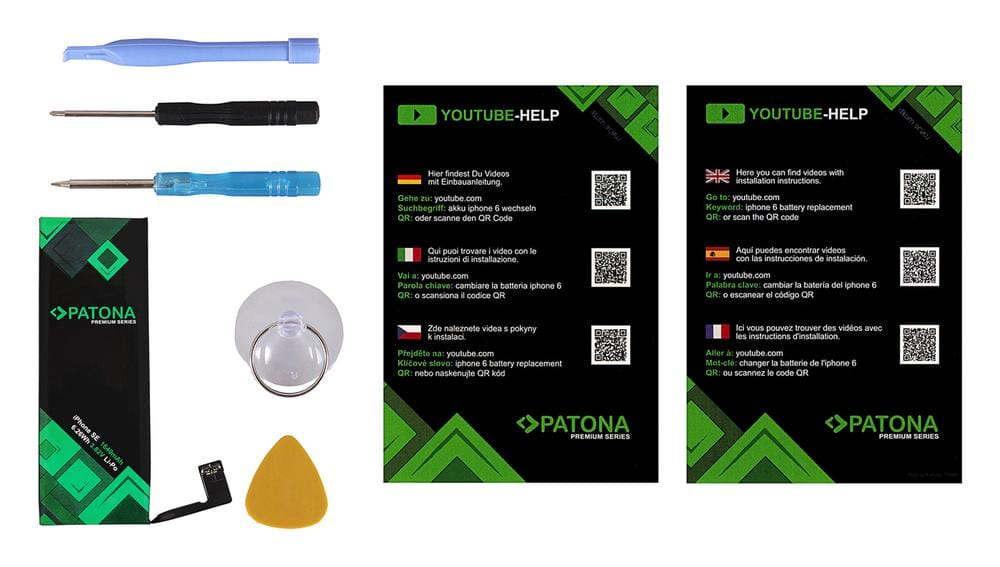BATTERIE Premium PATONA pour Apple iPhone SE 616-00107 avec jeu d'outils BATTERIE Premium PATONA pour Apple iPhone SE 616-00107 avec jeu d'outils
