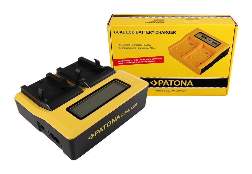 Carregador Dual LCD USB PATONA para Nikon ENEL1 EN-EL1