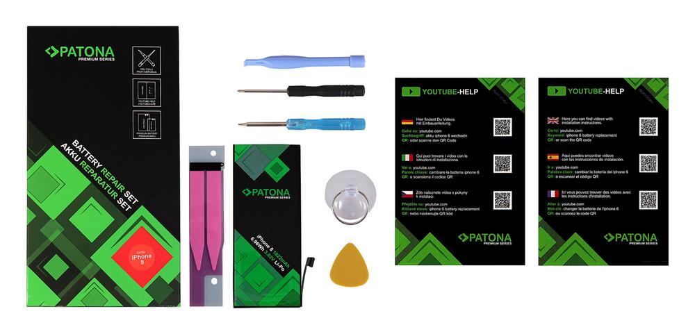 PATONA Premium Bateria para Apple iPhone 8 8G 616-00357 com conjunto de ferramentas