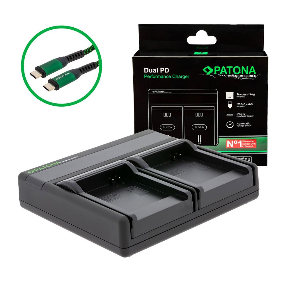 Chargeur PATONA Premium Dual PD pour Samsung SLB-07A avec entrée/sortie USB‑C Chargeur PATONA Premium Dual PD pour Samsung SLB-07A avec entrée/sortie USB‑C