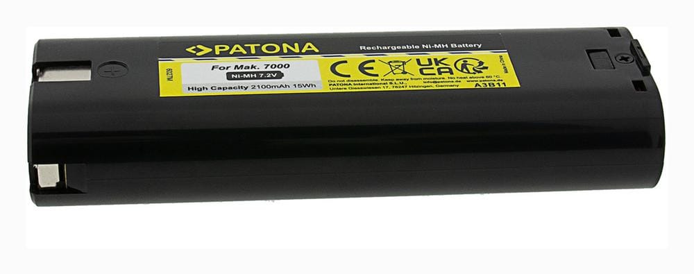 PATONA batteria per utensili Makita 7,2 V 2100 mAh Ni‑MH 191679‑9 PATONA batteria per utensili Makita 7,2 V 2100 mAh Ni‑MH 191679‑9