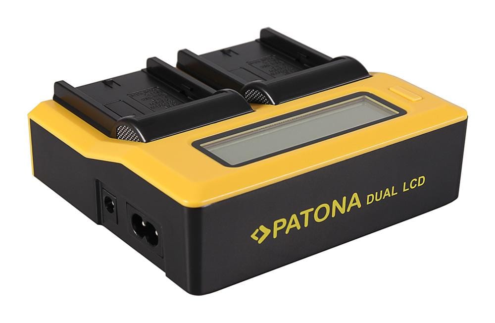 PATONA Dual LCD USB Charger for Sony NP-FM50 VW-VBD1 BN-V607U
