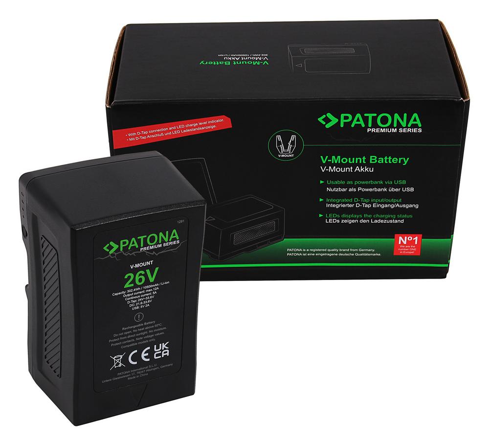 PATONA Premium V-Mount Battery 26V 302Wh for LED Lights and Video Cameras PATONA Premium V-Mount Battery 26V 302Wh for LED Lights and Video Cameras
