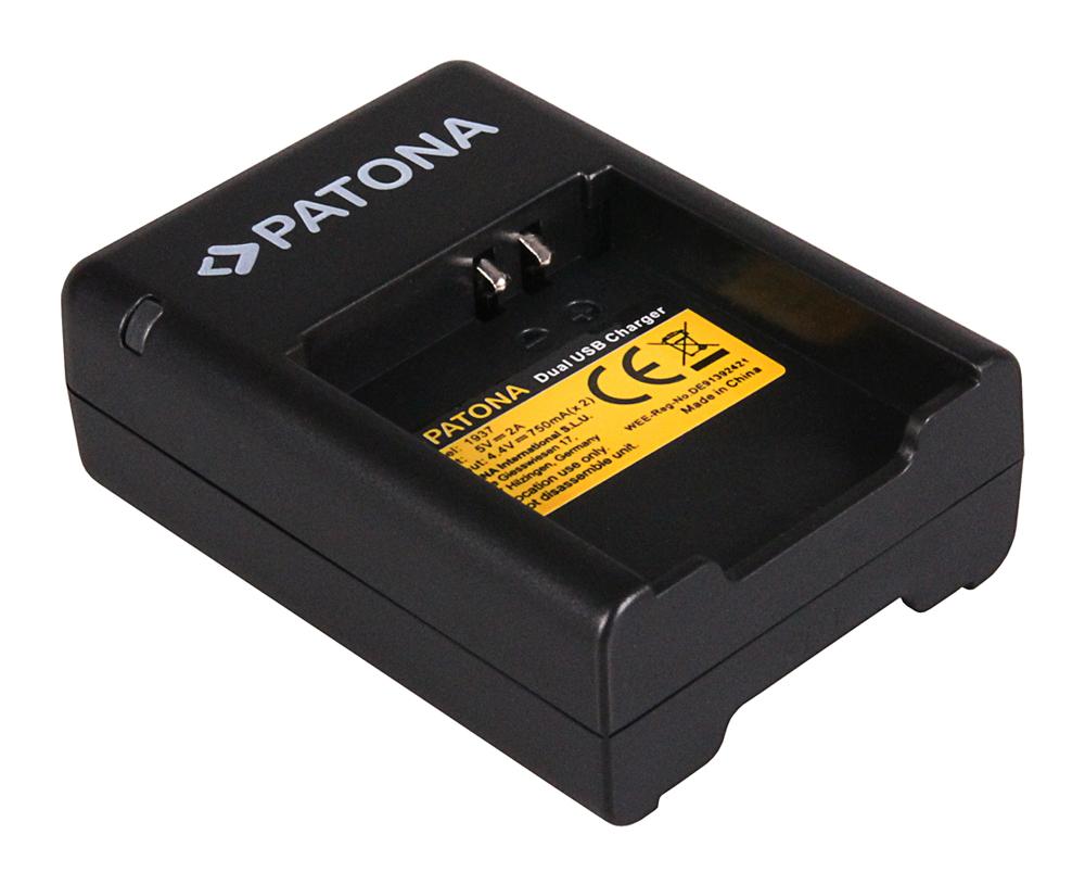 PATONA Carregador Dual Rápido para Samsung Gear 360 EB-BC200ABE com Cabo Micro-USB PATONA Carregador Dual Rápido para Samsung Gear 360 EB-BC200ABE com Cabo Micro-USB