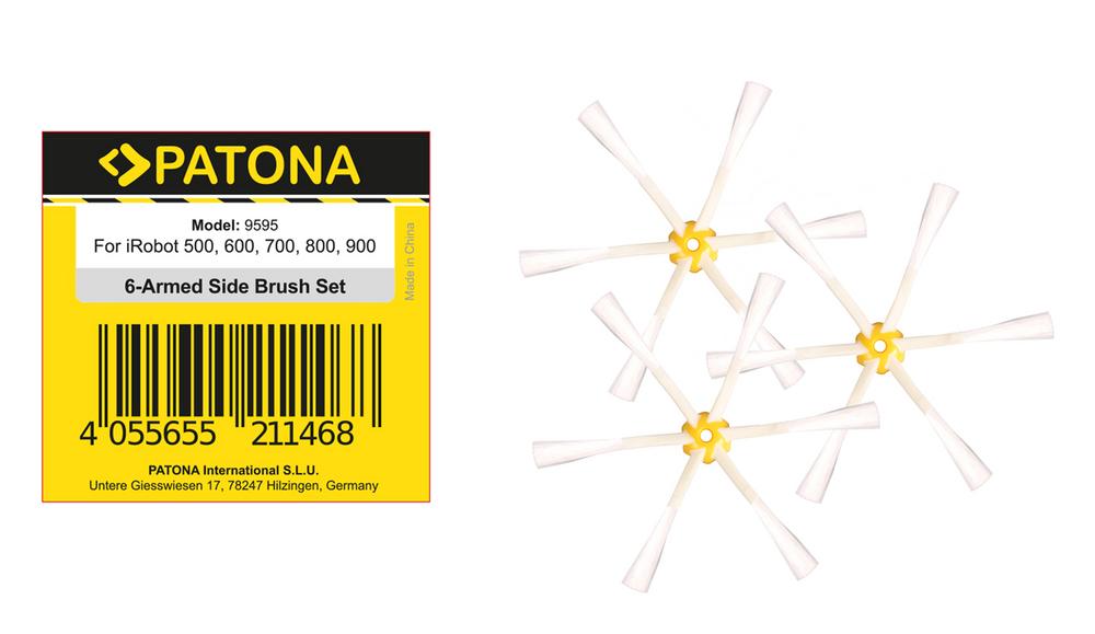 PATONA 3 escovas laterais para iRobot Roomba série 500 600 700 800 900