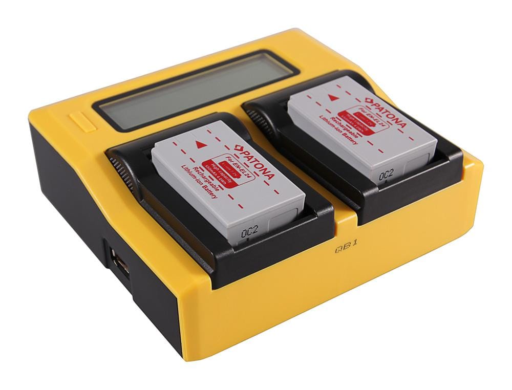 PATONA Carregador Dual LCD USB para Nikon ENEL24 EN-EL24