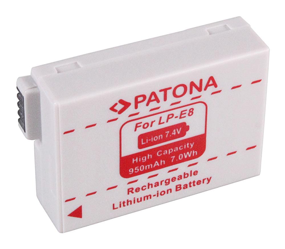 PATONA batteria per Canon LP-E8 LPE8 EOS 550D EOS 600D EOS 550 D EOS 600 D