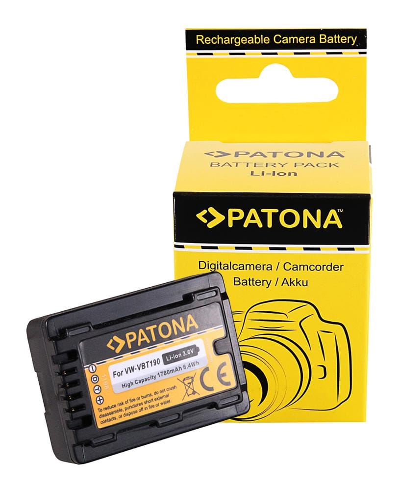 Batería PATONA para Panasonic VW-VBT190 HC-VX870 VX878 VX989 VXF999