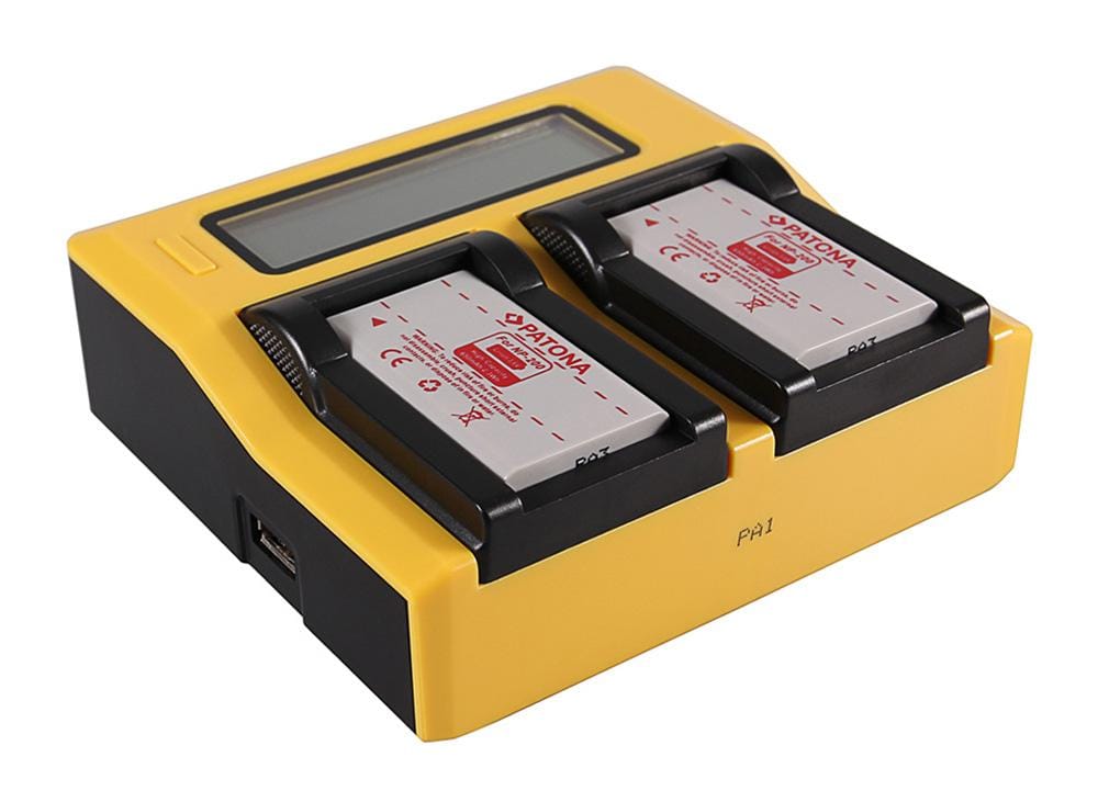 PATONA Caricabatterie Dual LCD USB per Konica Minolta NP-200 Dimage X Xg Xi Xt Xt Biz PATONA Caricabatterie Dual LCD USB per Konica Minolta NP-200 Dimage X Xg Xi Xt Xt Biz