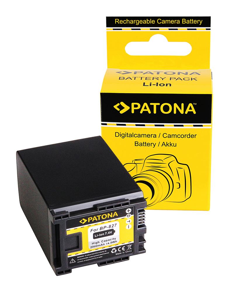 PATONA Battery for Canon BP-827 FS10 FS100 FS11 FS200 FS21 FS22 iVIS FS10