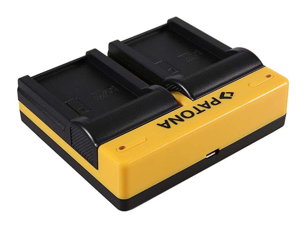 Chargeur Double PATONA pour Casio NP-90 Exilim EXH10 EX-H10 avec câble Micro-USB