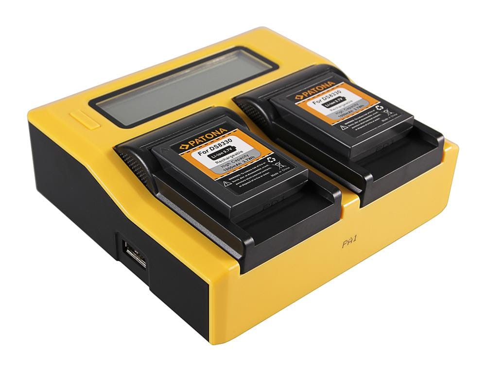 Chargeur USB LCD double PATONA pour Acer, Medion, DC-8300, DS-8330, CP8530, CP-8531 Chargeur USB LCD double PATONA pour Acer, Medion, DC-8300, DS-8330, CP8530, CP-8531