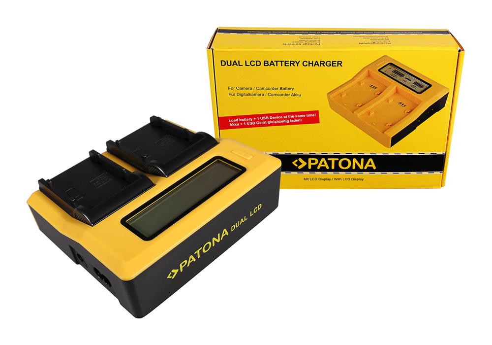 Chargeur USB LCD double PATONA pour batteries Samsung Chargeur USB LCD double PATONA pour batteries Samsung