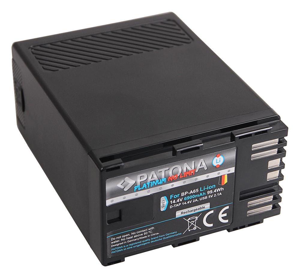 PATONA Platinum Batteria per Canon BP-A65 A60 A30 EOS C200 C300 Mark II XF705 Uscita D‑Tap USB PATONA Platinum Batteria per Canon BP-A65 A60 A30 EOS C200 C300 Mark II XF705 Uscita D‑Tap USB
