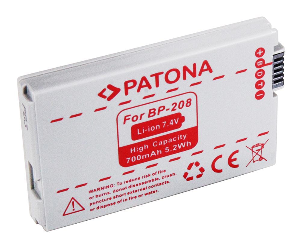 PATONA batteria per Canon BP208 BP-308 BP315 DC10 DC20 DC21 DC40 DC50 DC95