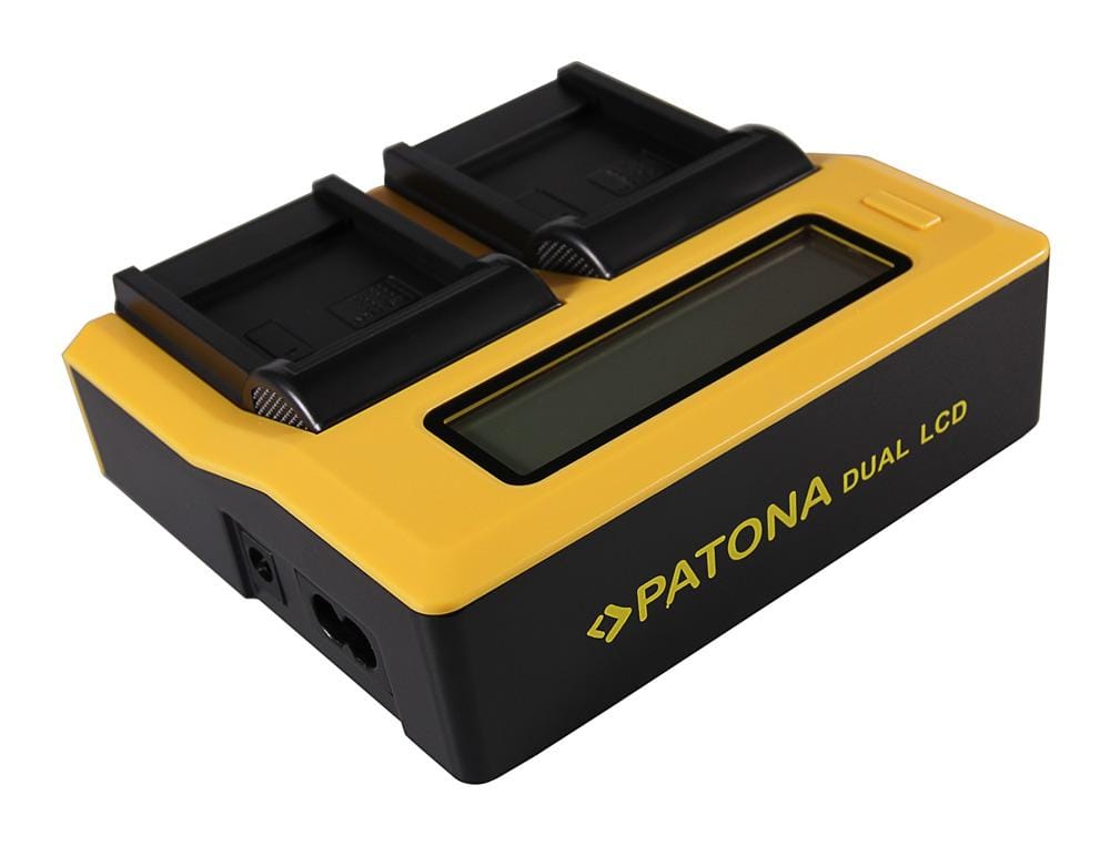 Caricatore Dual LCD USB PATONA per batterie Panasonic DMW-BCF10E Lumix DMC-FS7 DMCLX5 DMC-LX5