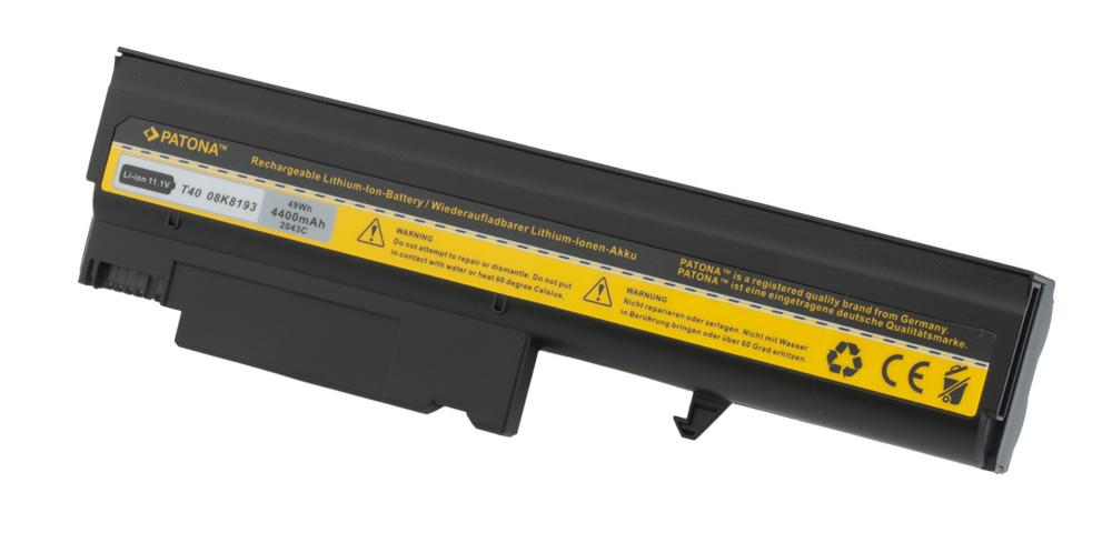 Bateria PATONA para IBM Thinkpad T40 T41 T42 T43 R51 02K8193 4400 mAh