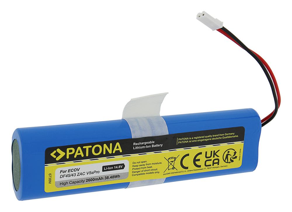 Batterie PATONA pour Ecovacs Deebot DF45/43 Ilife V50 V5s Pro V8s X750 ZACO V3 V40 V5x